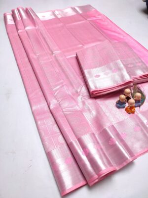 Luxury Pink Kanchi Silk Saree