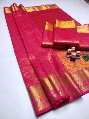 Bridal Ranipink Kanchi Silk Saree