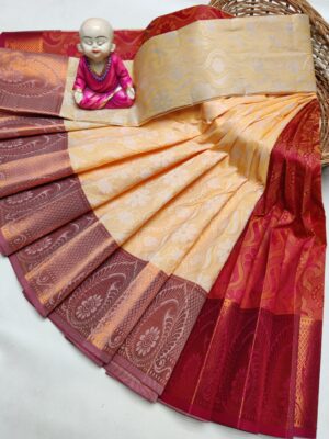 Luxury Yellow Semi Silk Saree