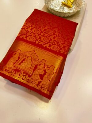 Red Chilli Pure Kanchi Silk