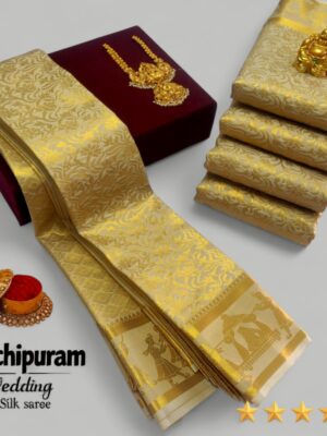 A Golden Pallaku Saree