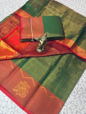kanchi semi silk saree with vairaosi design