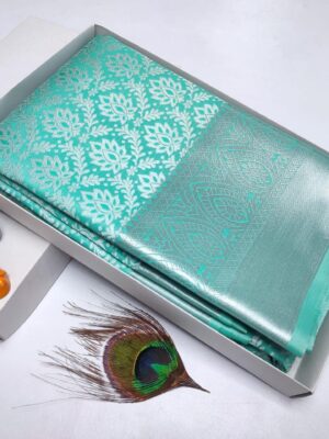 Aqua Mint Kanchi Silk