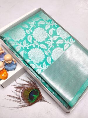 Sea Green Kanchi Silk