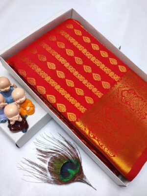 Bridal Red Kanchi Silk