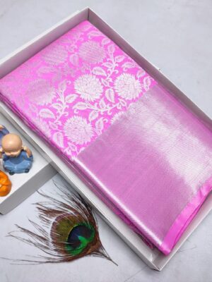 Rose Pink Kanchi Silk