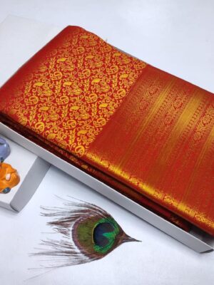 A Bridal Long Border Kanchi Silk Saree