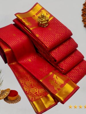 Red Kanchi Silk Saree