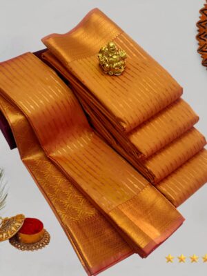 Rust Orange Kanchi Silk