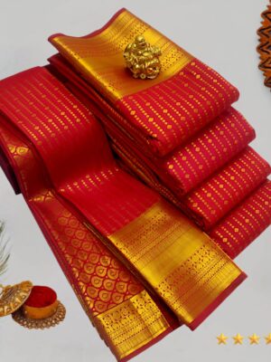 Bridal Red Kanchi Silk