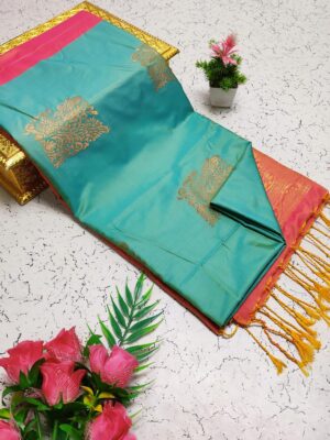 Elegant Aqua Blue Saree