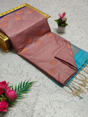 Elegant Rose Gold Saree