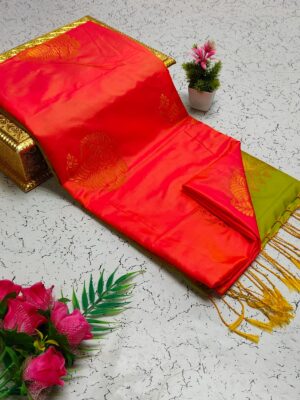 Sunset Red Premium Saree
