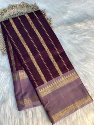 Katan Silk Saree -Coffee Brown