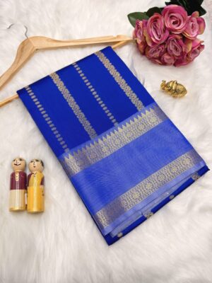 Katan Silk Saree -Royal Blue