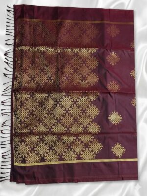 Art Kolam Design in Soft Silk Saree