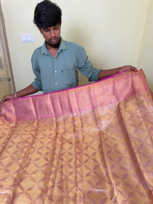Banarasi Silk Saree With Traditional Gold Zari