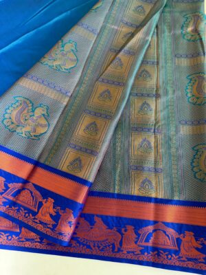 Art Bridal Pallaku Saree With Golden Jarii