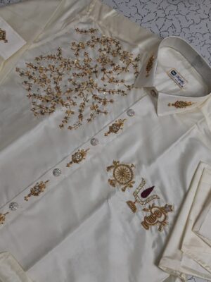 Men's Shirt Tirupati Balaji Handcrafted customised Aari work