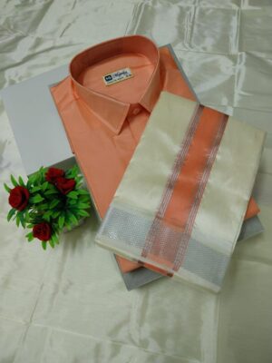 Aishwaryam Gazel Shade Mens shirt and Dhotis