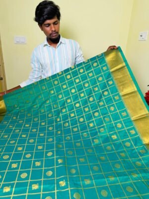 Art Kanchi Vintage Checks Saree