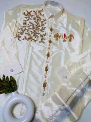 Men's Shirt Tirupati Balaji Handcrafted customised Aari work