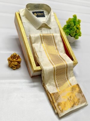 Silk Gold Marriage Pallakku Border Dhoti