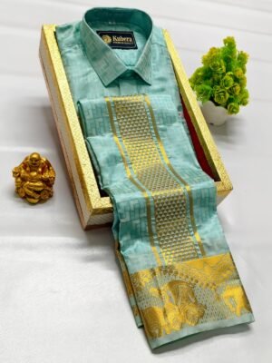 Silk Gold Marriage Pallakku Border Dhoti